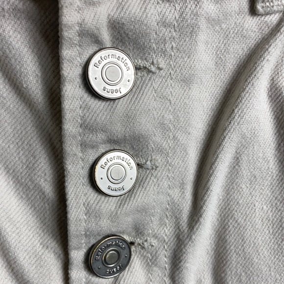 NWT Reformation Ivory Denim Shorts - Picture 5 of 5